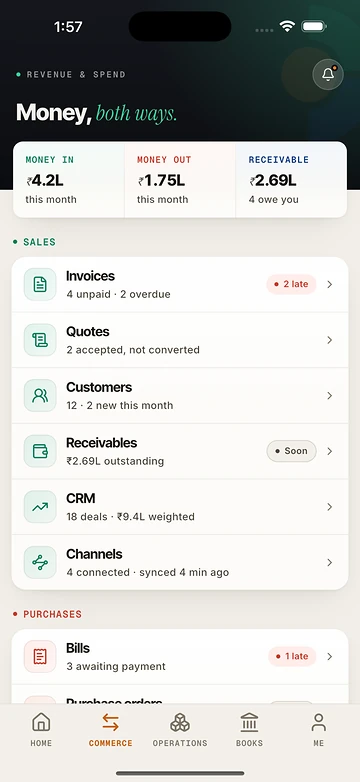 The Dhanest phone app: money in, money out and who owes you